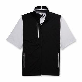 Men's Footjoy Golf Vest Black NZ-527470